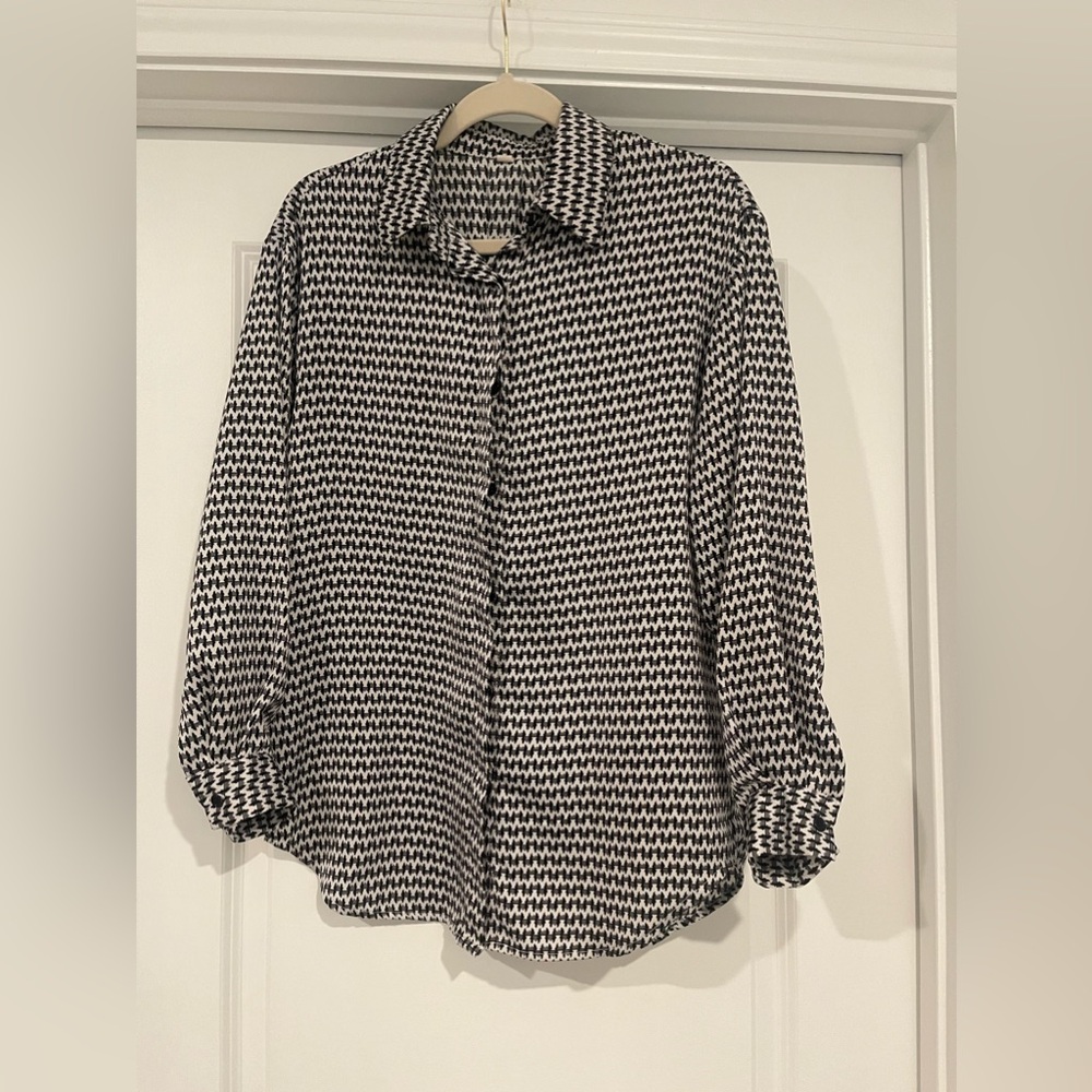 Satin Print Blouse